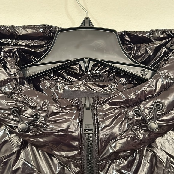 NWT DKNY Sport Down Jacket DP2J8893 Silver Tone Regular Fit, sz L - Picture 10 of 12